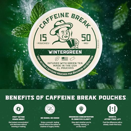 ALP Supply Co - Paquetes de Cafeína Wintergreen - Sabor Suave de Wintergreen - Energía Limpia y Potente - Hecho en EE. UU. - 50mg por paquete - 5 - imagen 6