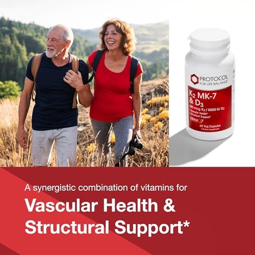PROTOCOL FOR LIFE BALANCE - K2 MK-7 y D3 - Salud Vascular, Soporte Estructural, Fortalece Huesos, Su el Apetito, Pérdida de Peso Natural - 60 - imagen 3