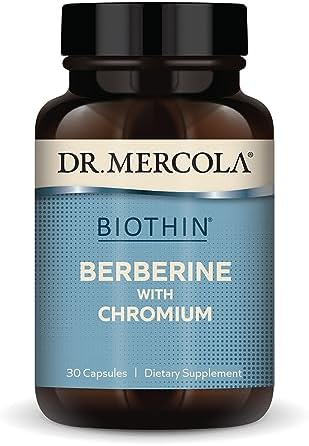 Dr. Mercola Biothin Berberina con Cromo - Apoya la Función Metabólica Saludable - Absorción Mejorada - Sin GMO, Sin Gluten y Sin Soja - 30 Cápsulas - imagen 1