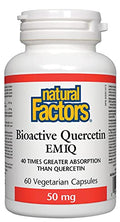 Suplemento de Quercetina Bioactiva EMIQ de Natural Factors - Apoyo Inmunológico con Vitamina C - Quercetina para Salud Respiratoria y Cardiaca - 60 - imagen 1