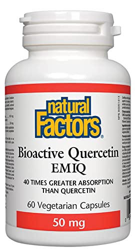 Suplemento de Quercetina Bioactiva EMIQ de Natural Factors - Apoyo Inmunológico con Vitamina C - Quercetina para Salud Respiratoria y Cardiaca - 60 - imagen 4