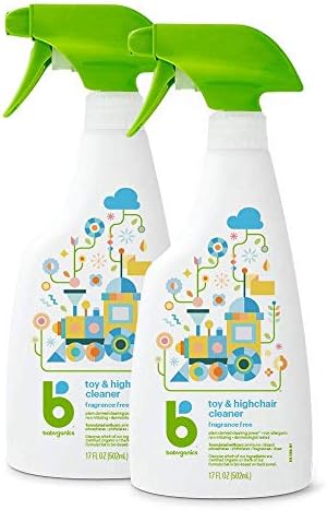 Limpiador para Juguetes y Sillas de Comer Babyganics, Sin Fragancia, 17oz, Libre de Amoníaco, Blanqueadores, Fosfatos, Ftalatos y Colorantes, Paquete - imagen 1