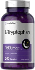 Cápsulas de L Triptófano Horbäach 1500mg | 240 Unidades | Fórmula Nocturna | Suplemento Sin OGM y Sin Gluten - imagen 1