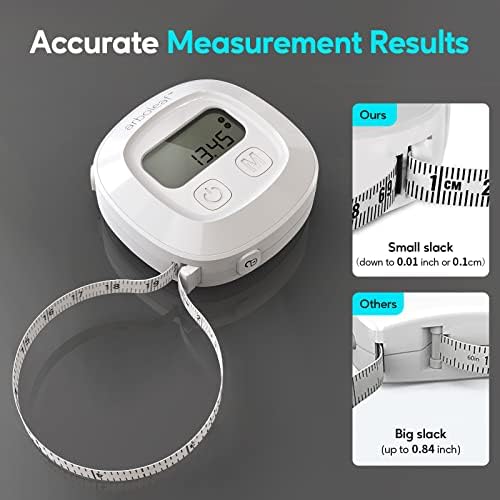 Cinta Métrica Digital Arboleaf de 60in con Bluetooth, Medidor Corporal con App, Dispositivo para Medir Grasa Corporal y Pérdida de Peso, Retráctil y - imagen 2