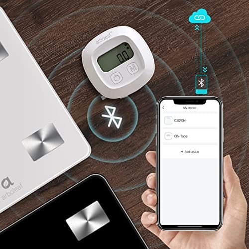 Cinta Métrica Digital Arboleaf de 60in con Bluetooth, Medidor Corporal con App, Dispositivo para Medir Grasa Corporal y Pérdida de Peso, Retráctil y - imagen 8