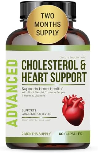 Suplementos de Colesterol para la Salud del Corazón - Apoyo Cardiovascular con Esteroides Vegetales, Niacina y Ajo. Vitaminas para Colesterol y - imagen 1