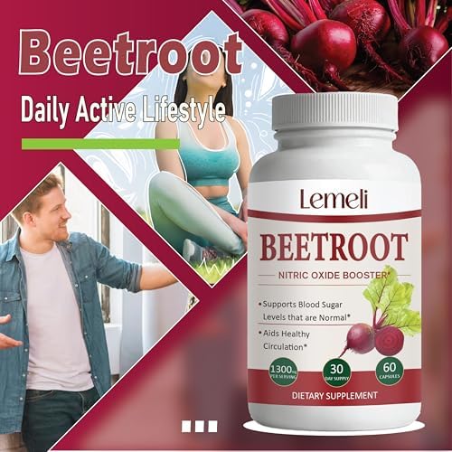 Suplemento de Remolacha Lemeli, Natural, Sin OGM y Sin Gluten, 60 Cápsulas - imagen 2