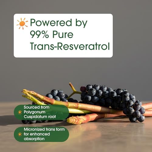 NatureBell Resveratrol - 180 Cápsulas Vegetarianas - Extracto de Polygonum Cuspidatum 1,000mg - Soporte Antioxidante - Bienestar del Corazón, Cerebro - imagen 6