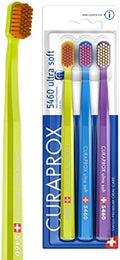 Cepillo de Dientes Curaprox CS 5460 Ultra Suave – Cuidado de Encías y Dientes para Adultos | Cerdas Curen® Súper Suaves | Azul-Púrpura, Paquete - imagen 1