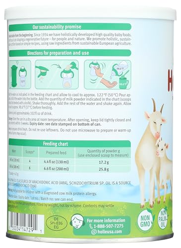 Bebida de Leche de Cabra Holle para Niños, Etapa 3, 14.1 oz en Polvo, 12+ Meses, Leche de Cabra Europea, Sin OGM, Sin Aceite de Palma, DHA, Hierro y - imagen 4