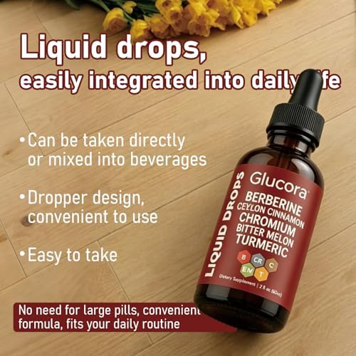 FMRFMR Glucora Berberina Líquida Gotas, Fórmula Herbal 10 en 1 con Canela de Ceilán | Suplemento Líquido Vegano sin Azúcar | 2 fl oz - imagen 4