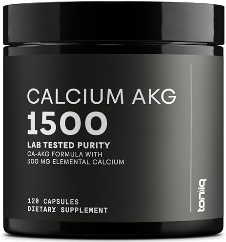 Suplemento Toniiq de 1500mg de Alta Pureza Ca AKG - 99%+ Altamente Purificado y Bioavailable - Cápsulas Vegetarianas de Ca-AKG para Longevidad - 120 - imagen 1