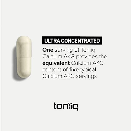Suplemento Toniiq de 1500mg de Alta Pureza Ca AKG - 99%+ Altamente Purificado y Bioavailable - Cápsulas Vegetarianas de Ca-AKG para Longevidad - 120 - imagen 4