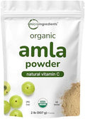 Micro Ingredients Polvo de Amla Orgánico (Amalaki) | 32oz, Polvo de Grosella de la India | Rico en Vitamina C, Antioxidantes, Apoya el Sistema - imagen 1