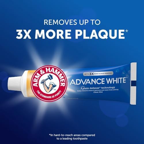 Pasta de Dientes ARM & HAMMER Advance White, Menta Limpia, Blanqueamiento Extremo 4.3 oz (Paquete de 6) - imagen 4