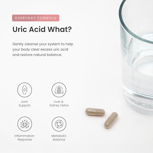 Limpieza de Ácido Úrico y Soporte para Gota – Cereza Ácida, Semilla de Apio, Chanca Piedra, Cardo Mariano y Cúrcuma para Desintoxicación Renal, - imagen 4