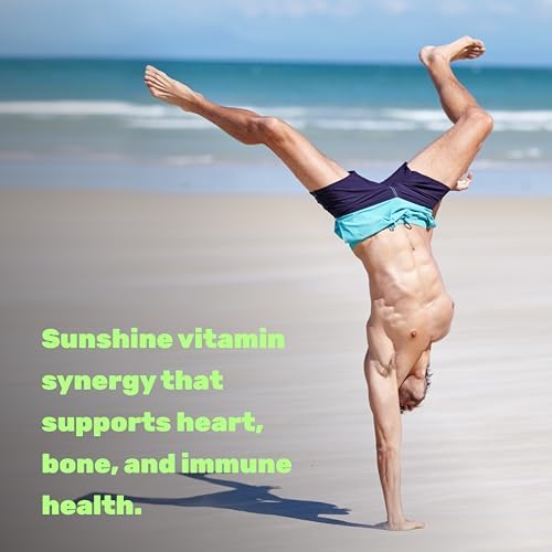 Suplemento DEAL Vitamina D3 5,000 IU + K2 MK7 100mcg en Softgels | Complejo 2 en 1 con Aceite de Coco Virgen | Apoya Salud del Corazón, Huesos, - imagen 4