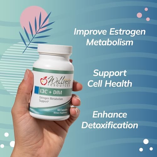 Wellness Resources I3C + DIM para un Metabolismo Estrogénico Saludable, Desintoxicación (60 Cápsulas) - 300mg I3C + 100mg DIM - Vegano, Sin Gluten - imagen 2