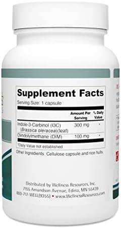 Wellness Resources I3C + DIM para un Metabolismo Estrogénico Saludable, Desintoxicación (60 Cápsulas) - 300mg I3C + 100mg DIM - Vegano, Sin Gluten - imagen 7
