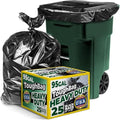 Bolsas de Basura Extra Grandes ToughBag de 95-96 Galones, 61x68” Negras, 1.2 Mil de Grosor (25 Piezas), Resistentes para Almacenamiento y Jardinería - imagen 1