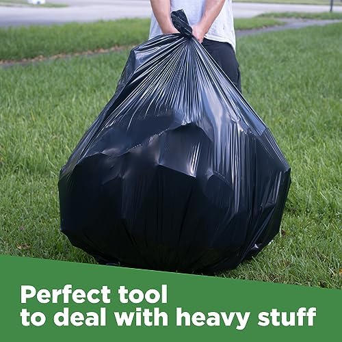 Bolsas de Basura Extra Grandes ToughBag de 95-96 Galones, 61x68” Negras, 1.2 Mil de Grosor (25 Piezas), Resistentes para Almacenamiento y Jardinería - imagen 8