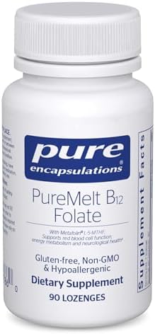 Pure Encapsulations PureMelt B12 Folato - Vitamina B Activa con L-5-MTHF - Apoyo al Metabolismo y Función de Glóbulos Rojos - No GMO y Vegano - 90 - imagen 1