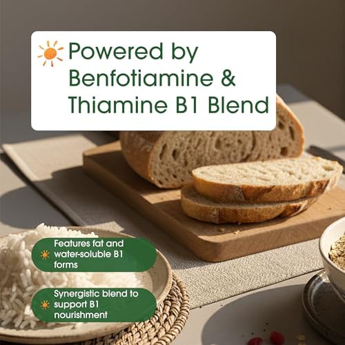 NatureBell Benfotiamina con Tiamina - 240 Cápsulas Vegetarianas - 300mg Benfotiamina y 100mg Tiamina - Apoyo para el Corazón y el Sistema Nervioso* - - imagen 6