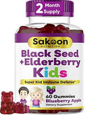 Gomitas Sakoon Nutrition de Saúco y Aceite de Semilla Negra para Niños, Apoyo Inmunológico, con Vitamina C y Zinc, Sabor a Baya, 60 Gomitas - imagen 1