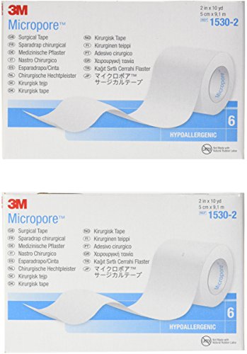 Cinta Médica MicroporeTM de Papel 2 Pulgadas x 10 Yardas, 2 Unidades por Caja, 6 Cajas por Pedido - imagen 1
