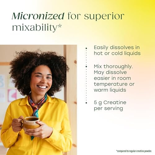 MegaFood Creatina Monohidratada Micronizada en Polvo - Sin Sabor, Apoyo para Rendimiento Cognitivo y Ejercicio - Certificada NSF para Deporte - 500 - imagen 4
