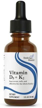 Gotas de Vitamina D3 + K2 de Seeking Health - Vitamina Líquida para el Sistema Inmunológico y Salud Ósea - Ayuda a la Absorción de Calcio - 1 Fl oz - imagen 1