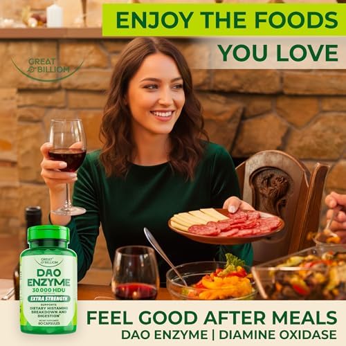 GREAT BILLIOM DAO Enzima (Diamina Oxidasa) - Enzimas Digestivas para Hombres y Mujeres - 30,000 HDU - Suplemento para la Salud Digestiva - 60 Cápsulas - imagen 8