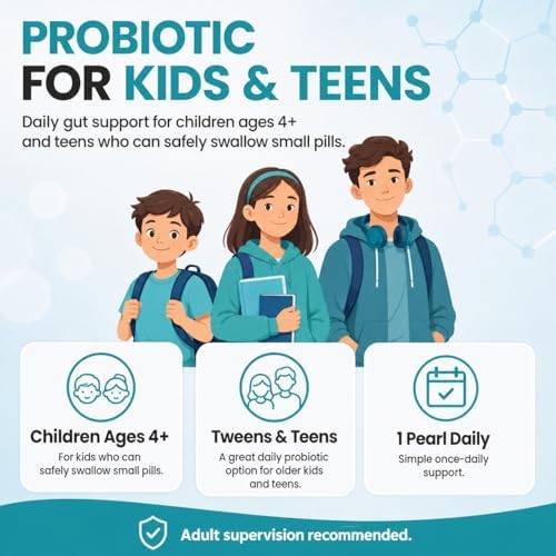 Balance ONE Probiótico para Niños y Adolescentes de 4 Años en Adelante – Hasta 15x Mejor Supervivencia – 3 Mil Millones de CFU, 8 Cepas – Perlas - imagen 4