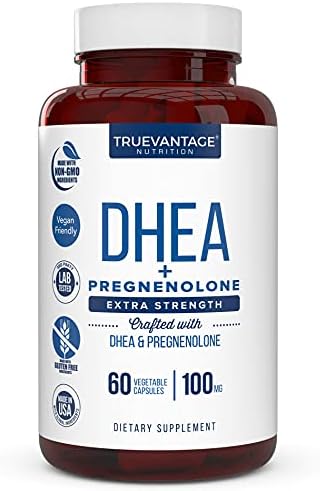 Truevantage Nutrition DHEA 100 mg con Pregnenolona 60 mg – Cápsulas Vegetales, No GMO - imagen 1