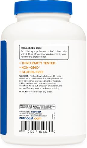 Nutricost N-Acetil L-Cisteína (NAC) 1000 mg, 240 Tabletas Veganas - Sin OGM, Sin Gluten, Suplemento Vegetariano - imagen 4