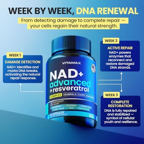 Suplemento Liposomal de NAD+ Extra Fuerte | Urolitina A, Resveratrol, CoQ10 - Hombres y Mujeres - ALA, Té Verde, Quercetina, Licopeno | Alta Pureza, - imagen 2