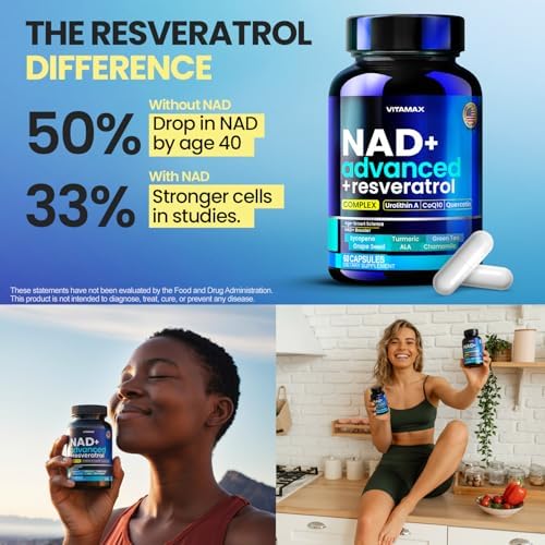 Suplemento Liposomal de NAD+ Extra Fuerte | Urolitina A, Resveratrol, CoQ10 - Hombres y Mujeres - ALA, Té Verde, Quercetina, Licopeno | Alta Pureza, - imagen 3