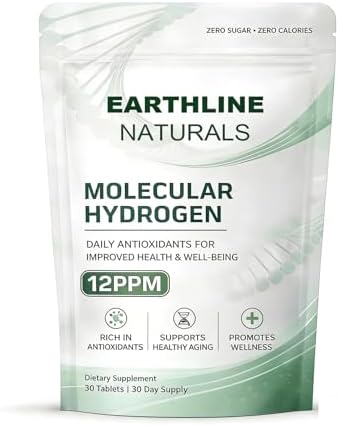Tabletas de Hidrógeno Molecular Earthline Naturals 12PPM - 30 Tabletas (Suministro para 30 Días) - imagen 1