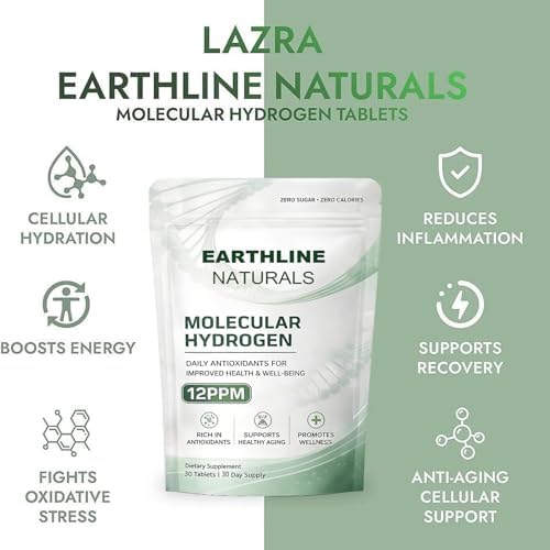 Tabletas de Hidrógeno Molecular Earthline Naturals 12PPM - 30 Tabletas (Suministro para 30 Días) - imagen 2