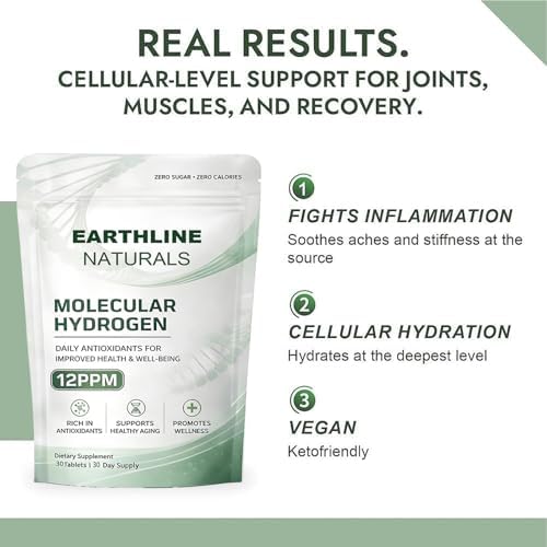 Tabletas de Hidrógeno Molecular Earthline Naturals 12PPM - 30 Tabletas (Suministro para 30 Días) - imagen 3