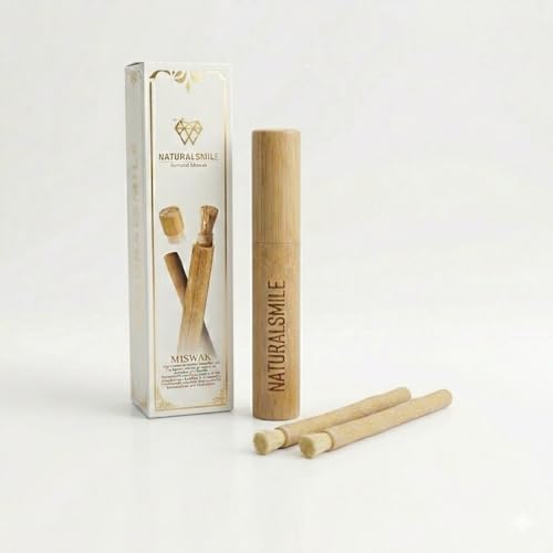 Palitos de Miswak para Dientes (Paquete de 2) – Palitos Siwak Naturales con Soporte de Bambú, Alternativa Orgánica de Cepillo de Dientes Ideal para - imagen 1