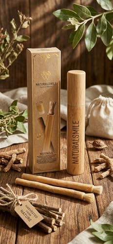 Palitos de Miswak para Dientes (Paquete de 2) – Palitos Siwak Naturales con Soporte de Bambú, Alternativa Orgánica de Cepillo de Dientes Ideal para - imagen 2