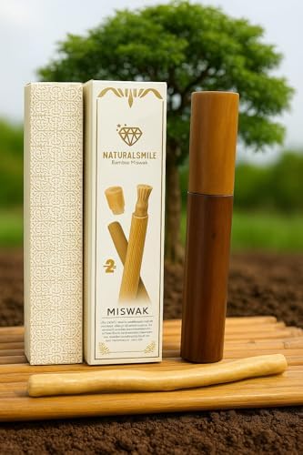 Palitos de Miswak para Dientes (Paquete de 2) – Palitos Siwak Naturales con Soporte de Bambú, Alternativa Orgánica de Cepillo de Dientes Ideal para - imagen 3