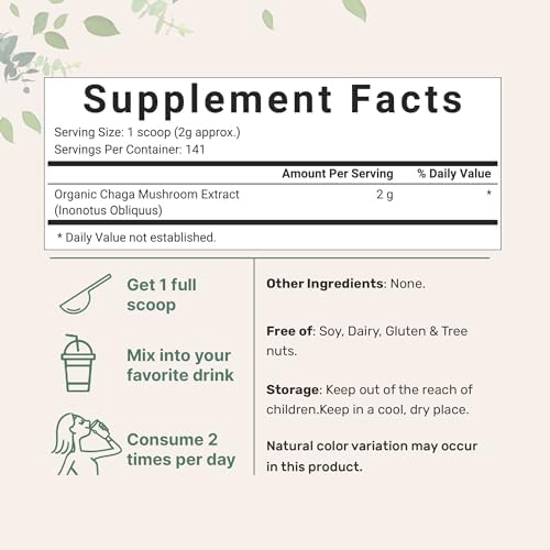 Extracto de Hongo Chaga Orgánico Micro Ingredients, 10 oz | 100:1 Cosechado en la Naturaleza | Apoya el Sistema Inmunológico y Antioxidantes | Ideal - imagen 2