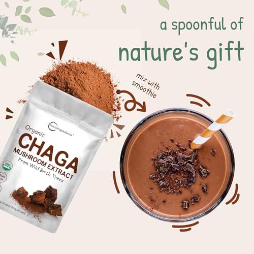 Extracto de Hongo Chaga Orgánico Micro Ingredients, 10 oz | 100:1 Cosechado en la Naturaleza | Apoya el Sistema Inmunológico y Antioxidantes | Ideal - imagen 6