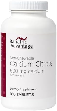 Calcio Citrato No Masticable Bariatric Advantage 600 mg - Para Pacientes de Cirugía Bariátrica - Suplemento de Vitamina D3 - 180 Tabletas - imagen 1