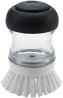 Set de Almacenamiento OXO Good Grips de 2 Piezas con Cepillo de Palma y Dispensador de Jabón, Cerda de Nylon, Color Negro, Soporte - imagen 3