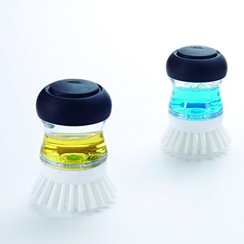 Set de Almacenamiento OXO Good Grips de 2 Piezas con Cepillo de Palma y Dispensador de Jabón, Cerda de Nylon, Color Negro, Soporte - imagen 6