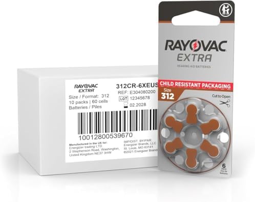 Baterías para audífonos Rayovac Extra Advanced, tamaño 312 (paquete de 60 piezas) - imagen 3