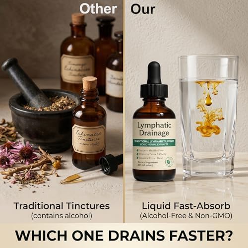 Gotas de Drenaje Linfático, Mezcla Herbal con Saúco y Equinácea, 2 fl. oz – Promueve la Salud General y el Drenaje Eficiente del Sistema Linfático. - imagen 3